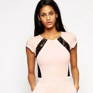 [ASOS] Black Lace and Nude Jumpsuit/Romper